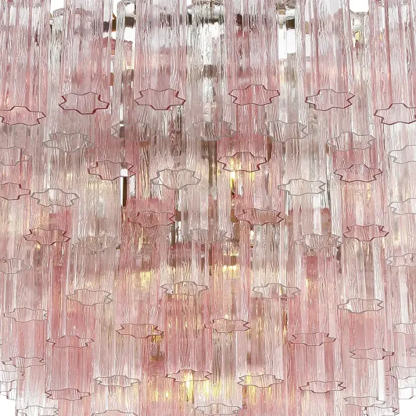 Addis 49" Chandelier in Aged Brass with Amber Glass - Image 5