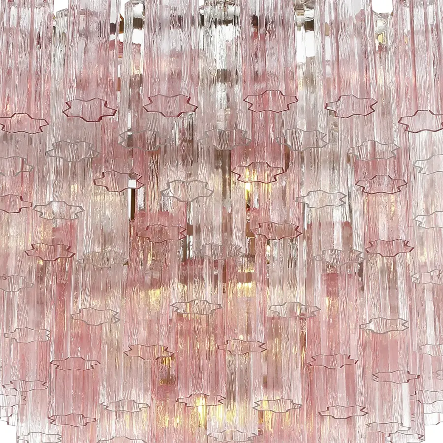Addis 49" Chandelier in Aged Brass with Amber Glass - Image 5