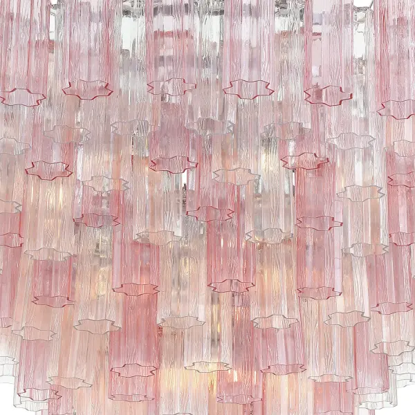 Addis 49" Chandelier in Aged Brass with Amber Glass - Image 48