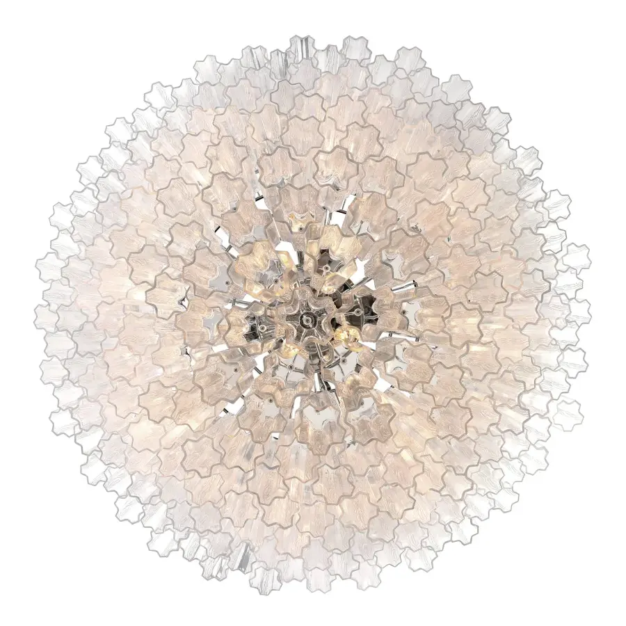 Addis 49" Chandelier in Aged Brass with Amber Glass - Image 61
