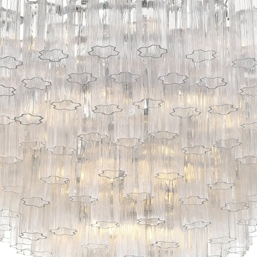 Addis 49" Chandelier in Aged Brass with Amber Glass - Image 62
