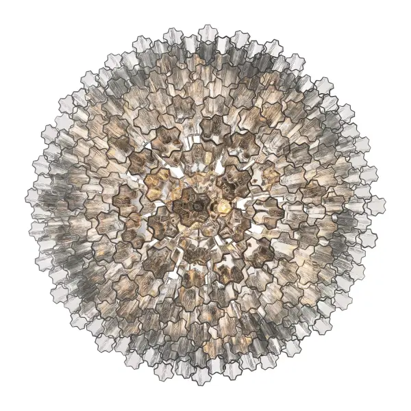 Addis 49" Chandelier in Aged Brass with Amber Glass - Image 68
