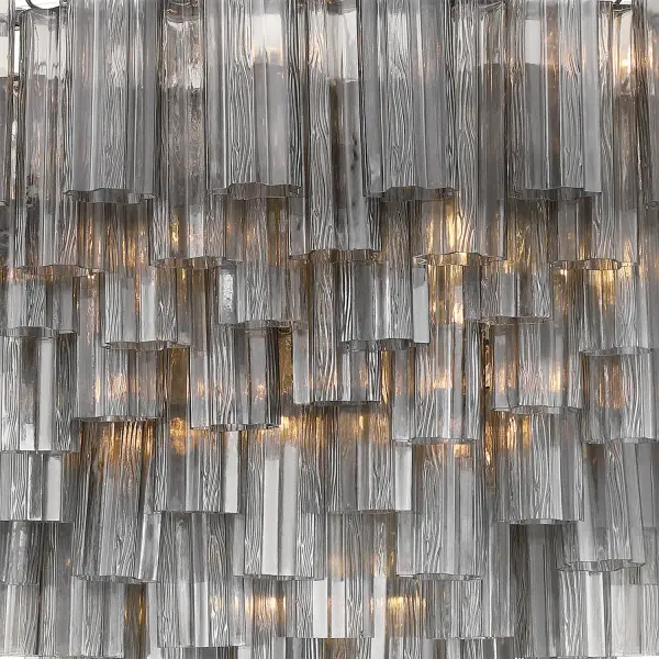 Addis 49" Chandelier in Aged Brass with Amber Glass - Image 69