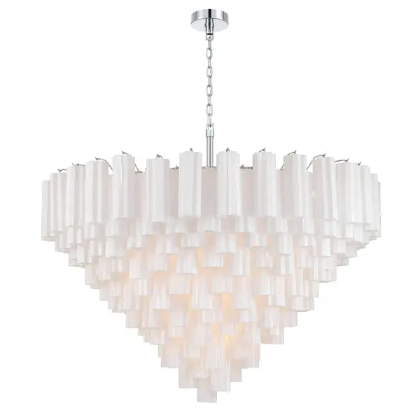 Addis 49" Chandelier in Aged Brass with Amber Glass - Image 72