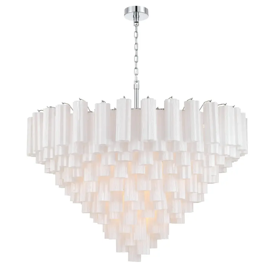 Addis 49" Chandelier in Aged Brass with Amber Glass - Image 72