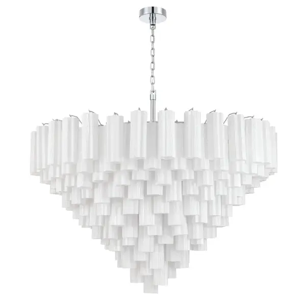 Addis 49" Chandelier in Aged Brass with Amber Glass - Image 73