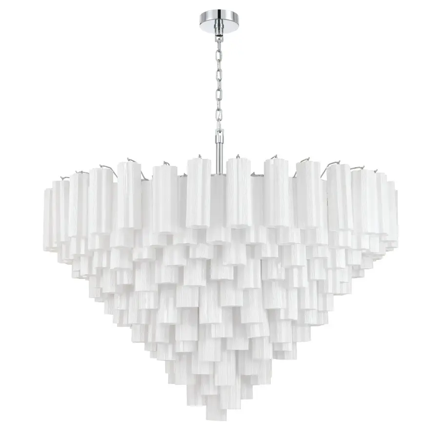Addis 49" Chandelier in Aged Brass with Amber Glass - Image 73