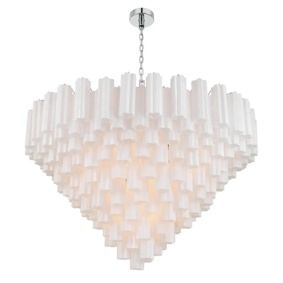 Addis 49" Chandelier in Aged Brass with Amber Glass - Image 74