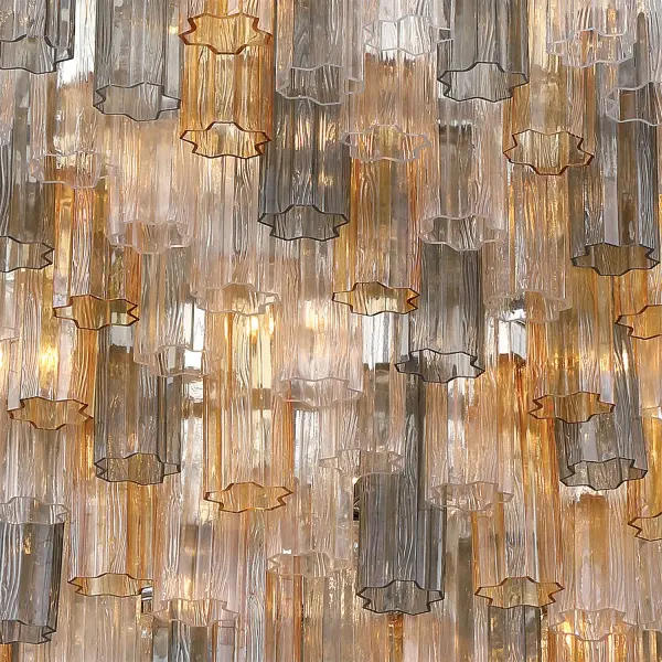 Addis 62" Chandelier in Polished Chrome with Autumn Glass - Image 11