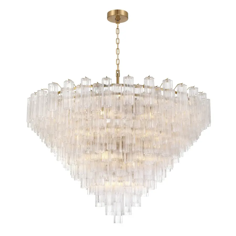 Addis 62" Chandelier in Polished Chrome with Autumn Glass - Image 13