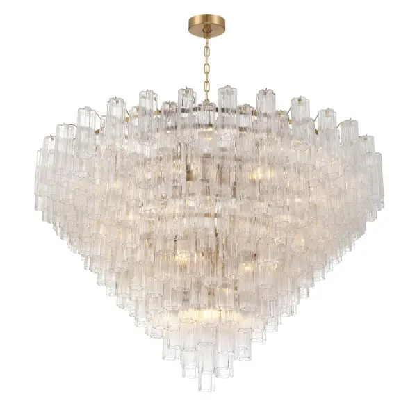 Addis 62" Chandelier in Polished Chrome with Autumn Glass - Image 15