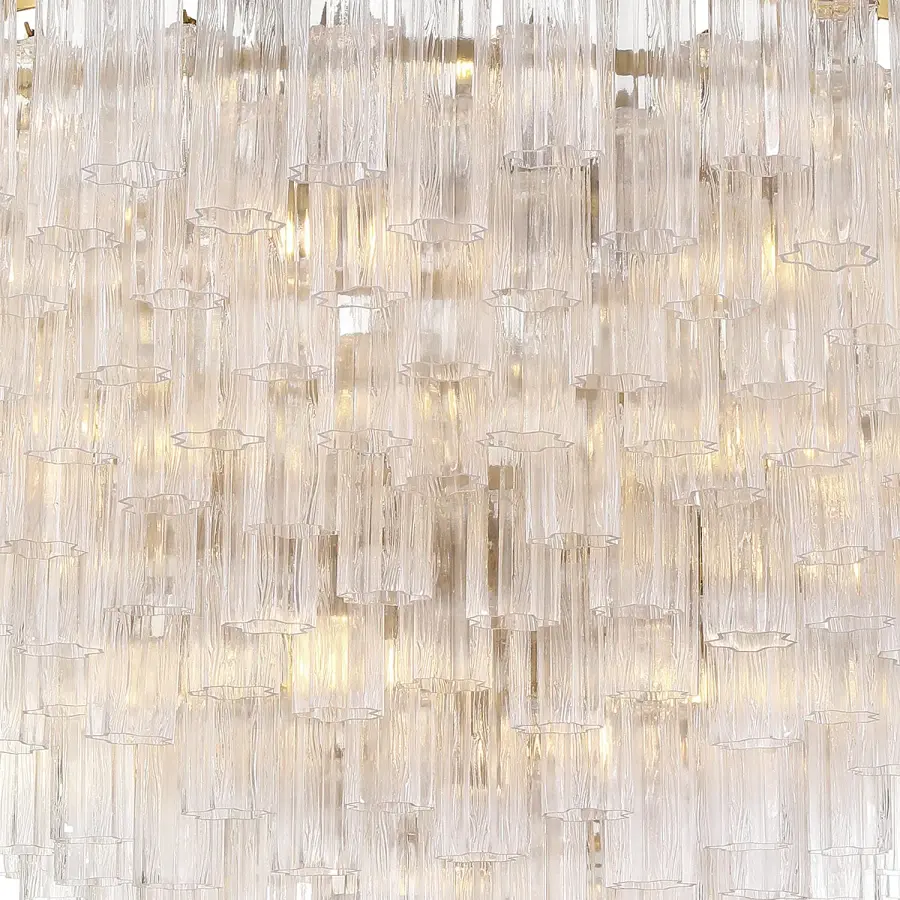 Addis 62" Chandelier in Polished Chrome with Autumn Glass - Image 17
