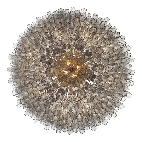 Addis 62" Chandelier in Polished Chrome with Autumn Glass - Image 22