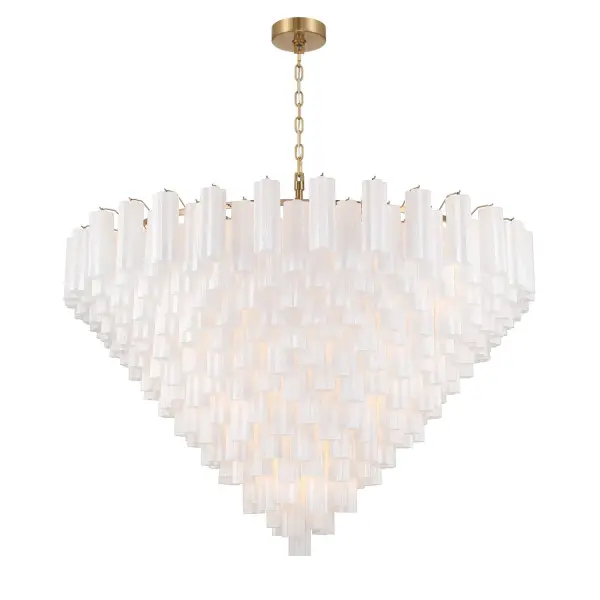 Addis 62" Chandelier in Polished Chrome with Autumn Glass - Image 25