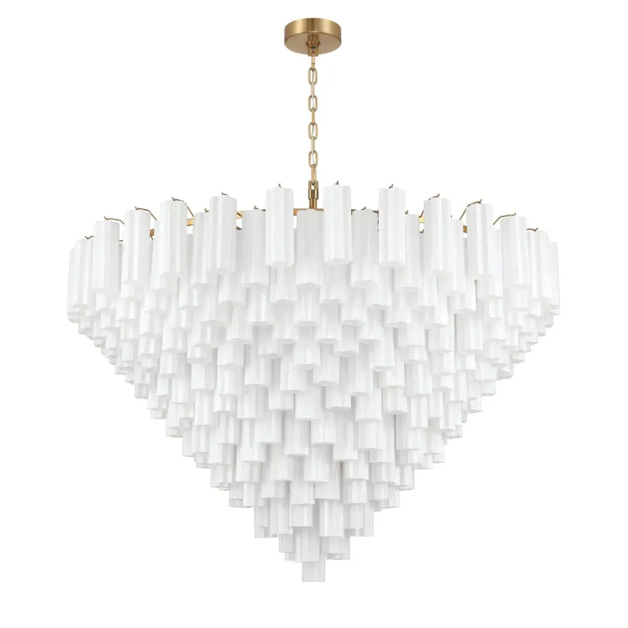 Addis 62" Chandelier in Polished Chrome with Autumn Glass - Image 26