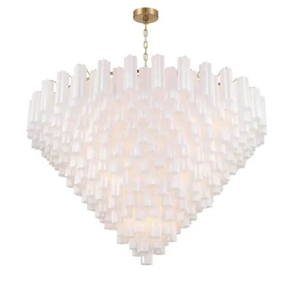 Addis 62" Chandelier in Polished Chrome with Autumn Glass - Image 27