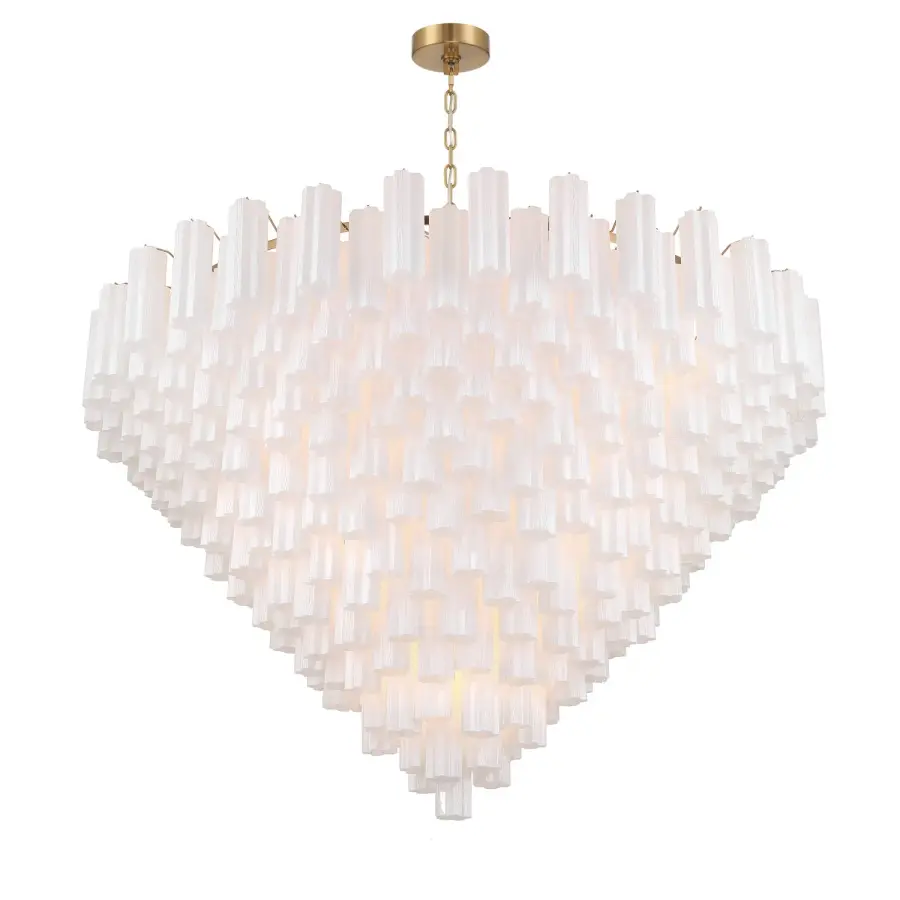 Addis 62" Chandelier in Polished Chrome with Autumn Glass - Image 27