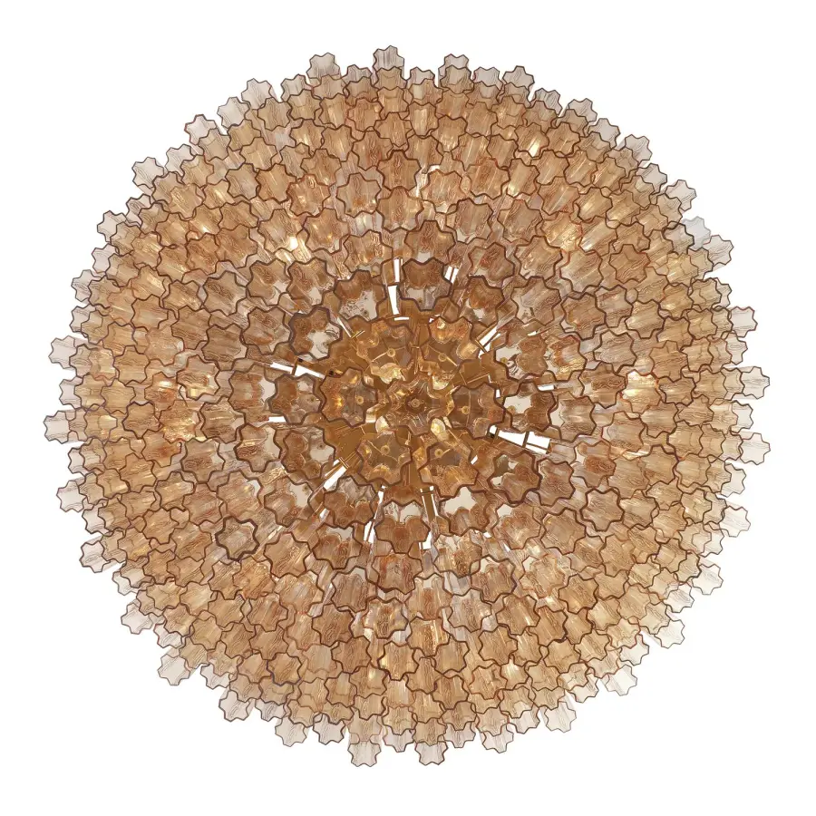 Addis 62" Chandelier in Polished Chrome with Autumn Glass - Image 34