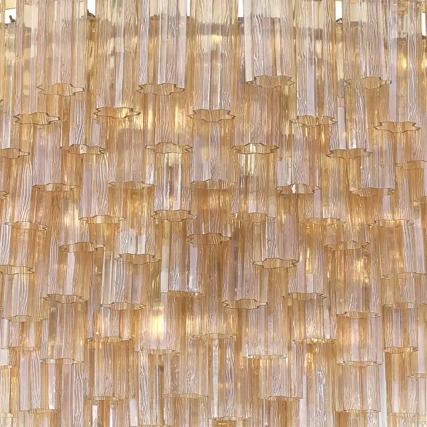 Addis 62" Chandelier in Polished Chrome with Autumn Glass - Image 35