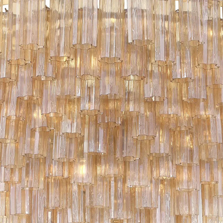 Addis 62" Chandelier in Polished Chrome with Autumn Glass - Image 35