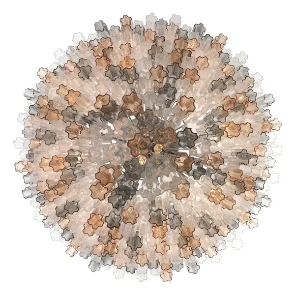 Addis 62" Chandelier in Polished Chrome with Autumn Glass - Image 47