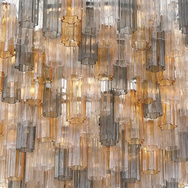 Addis 62" Chandelier in Polished Chrome with Autumn Glass - Image 48