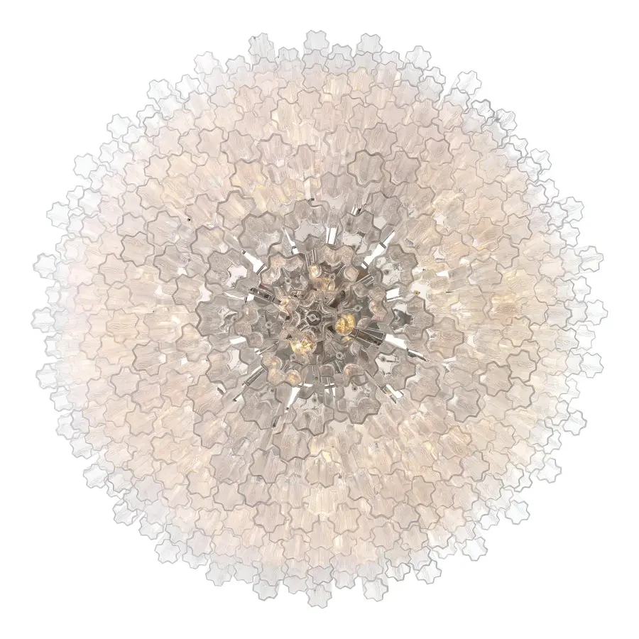 Addis 62" Chandelier in Polished Chrome with Autumn Glass - Image 53