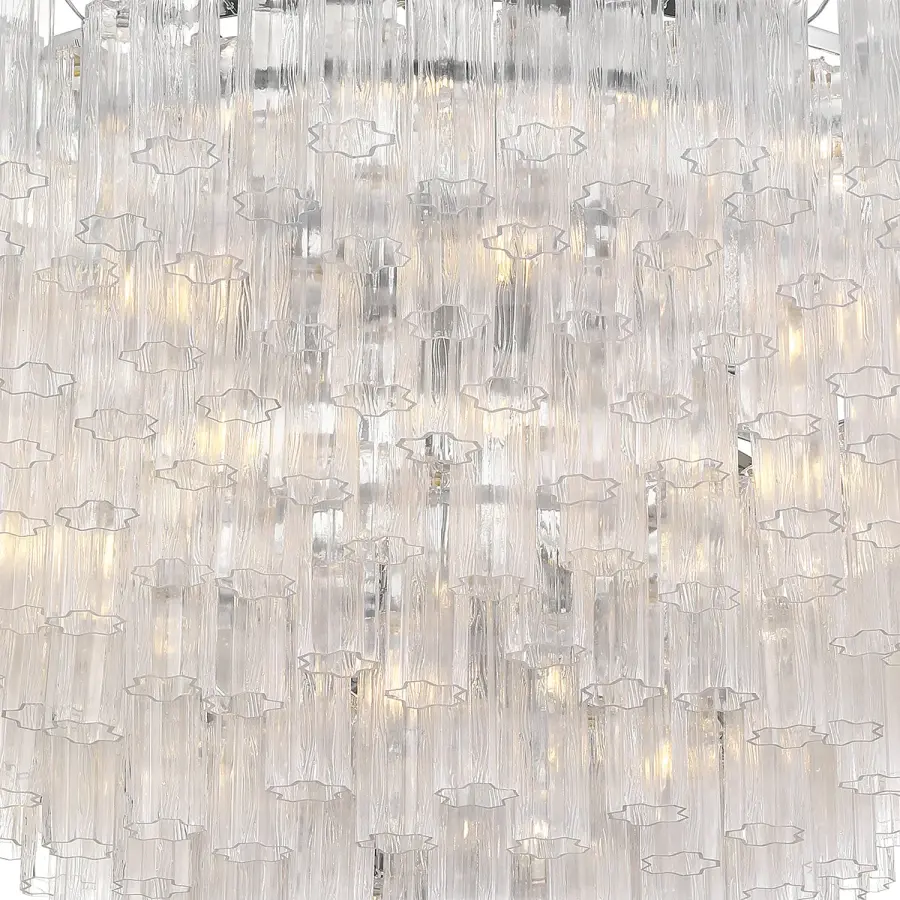 Addis 62" Chandelier in Polished Chrome with Autumn Glass - Image 54