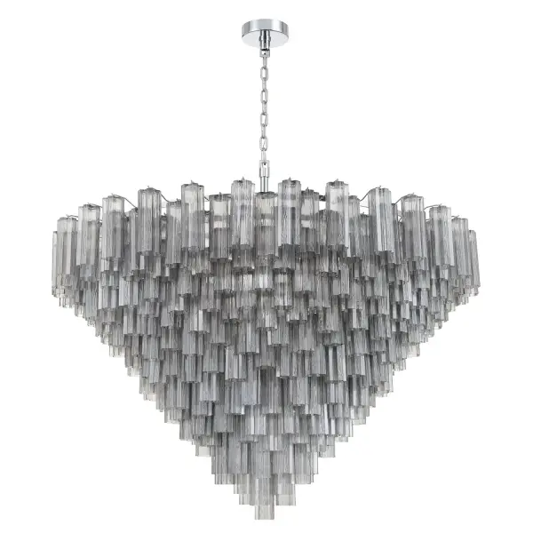 Addis 62" Chandelier in Polished Chrome with Autumn Glass - Image 57