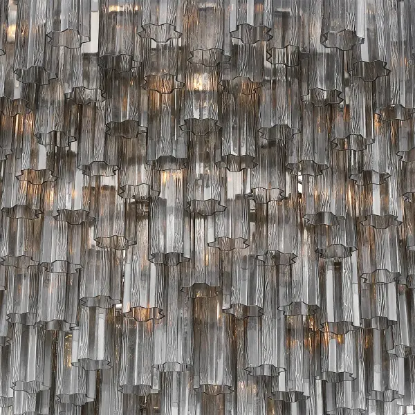 Addis 62" Chandelier in Polished Chrome with Autumn Glass - Image 60