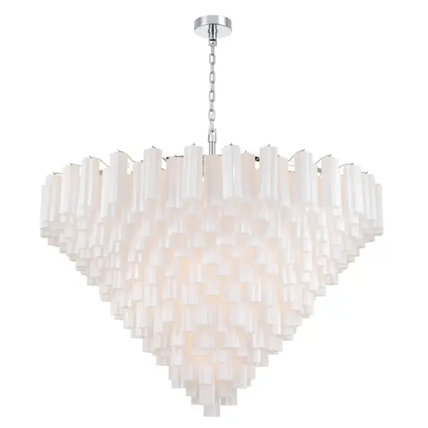 Addis 62" Chandelier in Polished Chrome with Autumn Glass - Image 62