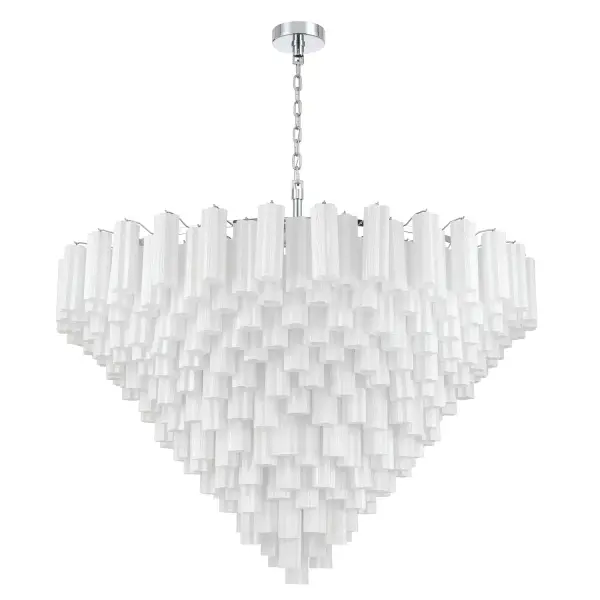 Addis 62" Chandelier in Polished Chrome with Autumn Glass - Image 63
