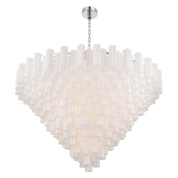 Addis 62" Chandelier in Polished Chrome with Autumn Glass - Image 64