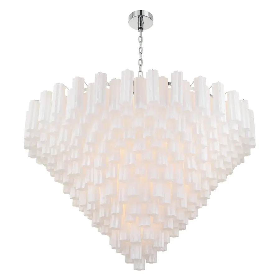 Addis 62" Chandelier in Polished Chrome with Autumn Glass - Image 64