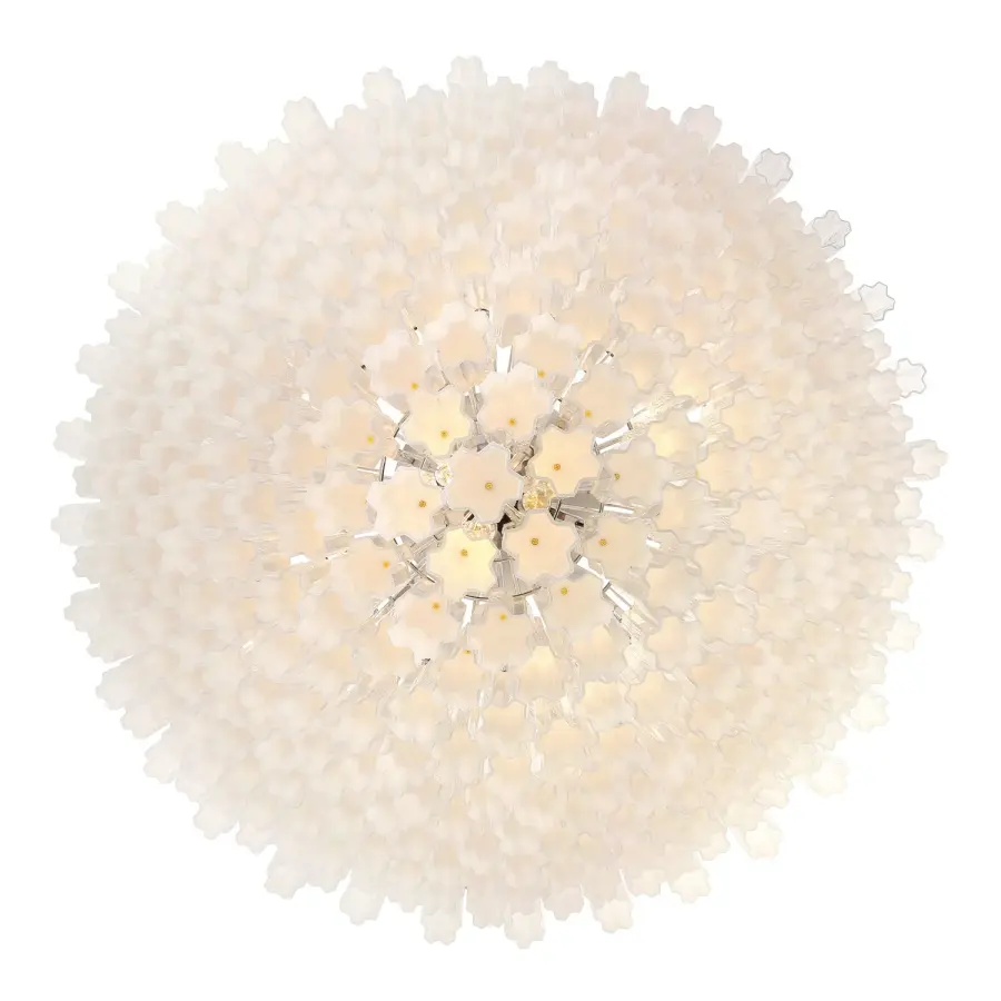 Addis 62" Chandelier in Polished Chrome with Autumn Glass - Image 65