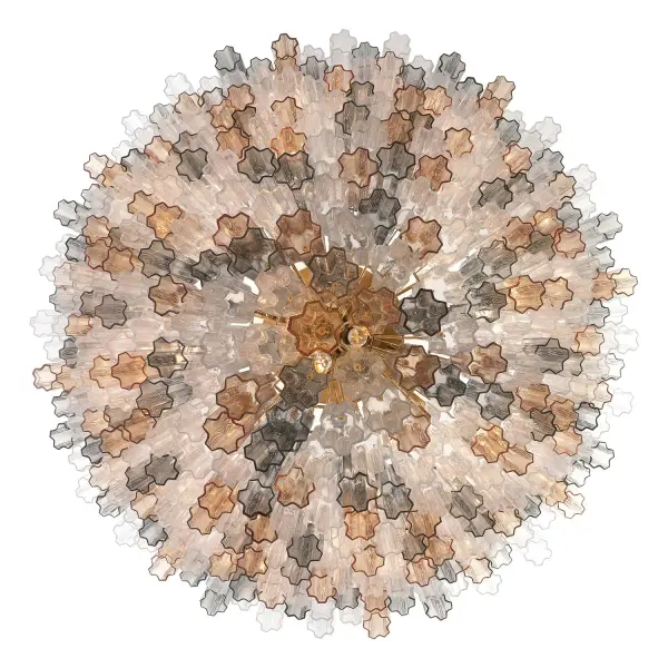 Addis 62" Chandelier in Polished Chrome with Autumn Glass - Image 10