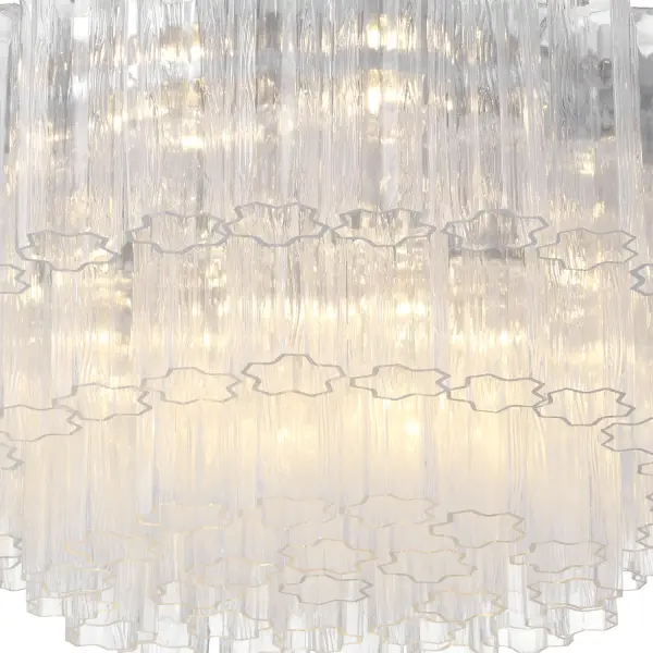 Addis 32" Flush Mount in Aged Brass with Amber Glass - Image 19