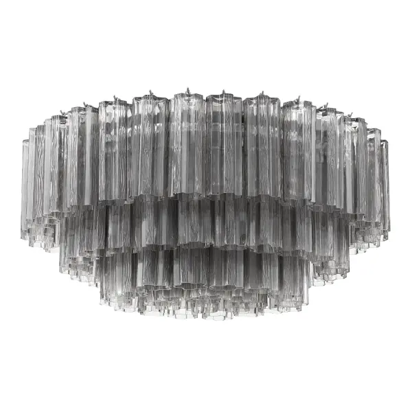 Addis 32" Flush Mount in Aged Brass with Amber Glass - Image 23