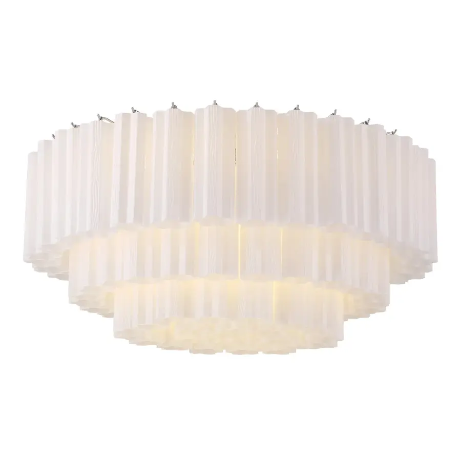 Addis 32" Flush Mount in Aged Brass with Amber Glass - Image 29