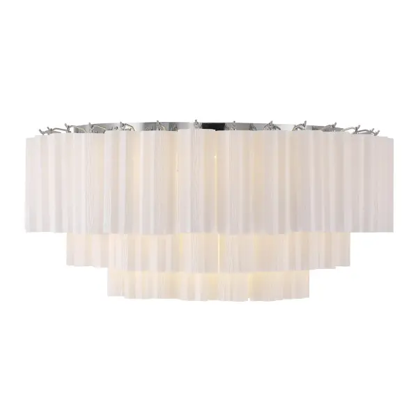 Addis 32" Flush Mount in Aged Brass with Amber Glass - Image 31