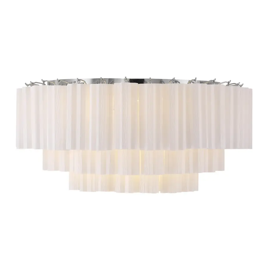 Addis 32" Flush Mount in Aged Brass with Amber Glass - Image 31