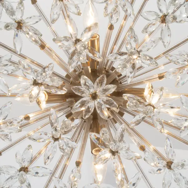 Sculptural Crystal Semi Flush with Radiant Mid-Century Appeal - Image 6