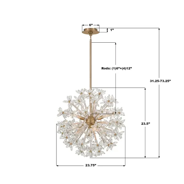 Adley 23.75" Crystal Chandelier - Image 7