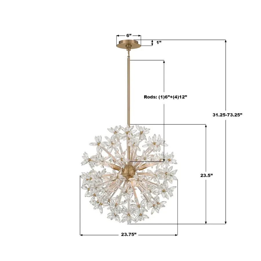 Adley 23.75" Crystal Chandelier - Image 7