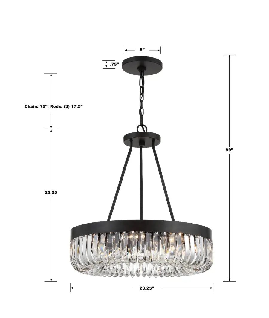 Dramatic Crystal Linear Chandelier with Mid-Century Glamour - Image 6