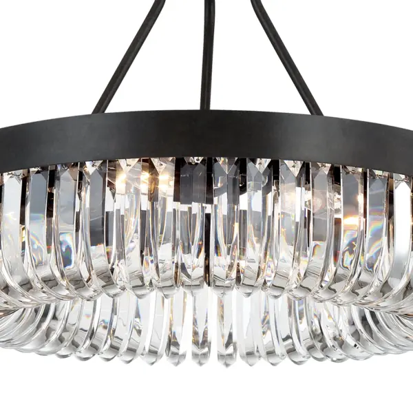 Dramatic Crystal Semi-Flush with Bold Mid-Century Glamour - Image 4