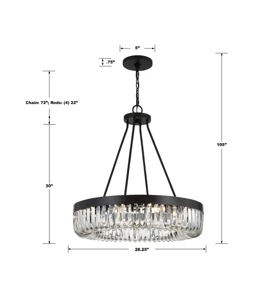 Dramatic Crystal Linear Chandelier with Mid-Century Glamour - Image 5