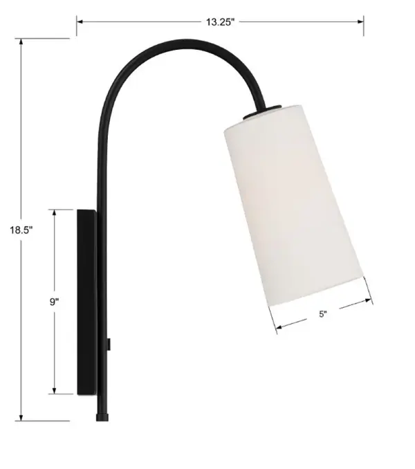 Alexa 5" Task Sconce in Matte Black - Image 18