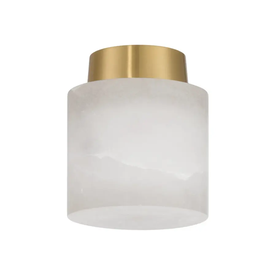 Acme 5.75" Semi Flush Mount in Aged Brass - Image 2