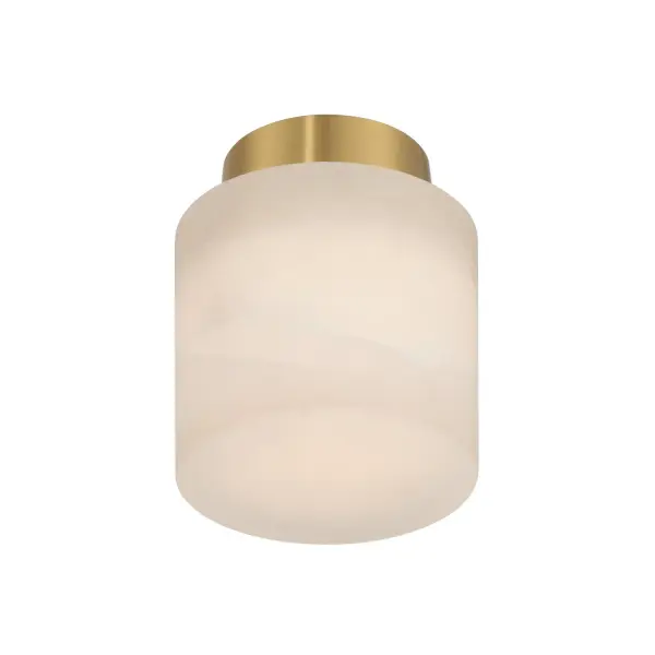 Acme 5.75" Semi Flush Mount in Aged Brass - Image 4